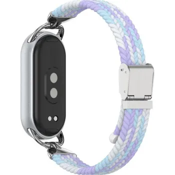 Ostatní příslušenství k chytrým hodinkám VSECHNONAMOBIL 115531 BRAIDED Nylonový řemínek pro Xiaomi Smart Band 10 / 9 / 8 fialový