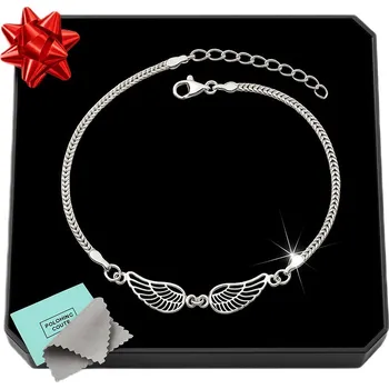 Náramek stříbrný náramek KŘÍDLO dámský stříbrná 19 cm