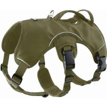 Postroj pro psa Taktické postroje pro malé psy proti úniku, zelené, odolné HUGGY DOGGY XS