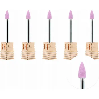 Fréza kamenná na nehty Růžový hrot pro zmatnění nehtové ploténky 5 ks Aba Group