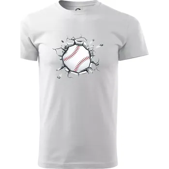Pánské tričko Baseball míč v triku - Triko extra velké (5-8XL) - 7XL ( Bílá )