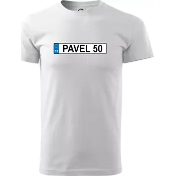 Pánské tričko SPZ Pavel 50 - Triko extra velké (5-8XL) - 8XL ( Bílá )