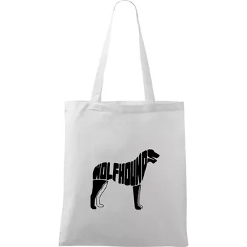 Vlkodav nápis v těle - Taška bavlněná - 42 x 38 cm ( Bílá )