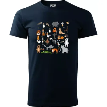 Zvířátka na triku - Triko extra velké (5-8XL) - 7XL ( Námořní modrá (velmi tmavá - téměř černá) )