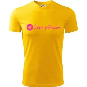 Chlapecké tričko Jsem princezna (samotné) - Dětské triko sportovní (dresovina) - 122 cm/6 let ( Žlutá )