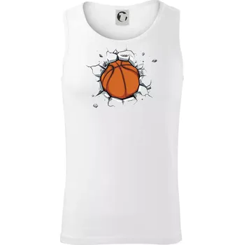 Basketbal míč v triku - Tílko pánské Core - XL ( Bílá )