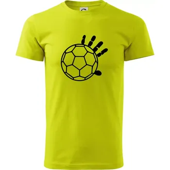 Házená míč ruka - Klasické pánské triko vyšší gramáže - 2XL ( Limetková )