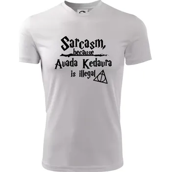 Harry - Sarcasm, because Avada Kedavra is illegal - Dětské triko sportovní (dresovina) - 158 cm/12 let ( Bílá )