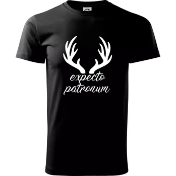 Pánské tričko Harry - Expecto patronum - Klasické pánské triko vyšší gramáže - XS ( Černá )