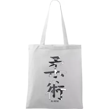 Ju-jutsu maskáčový nápis - Taška bavlněná - 42 x 38 cm ( Bílá )