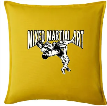 Polštář MMA v boji - Polštář 50x50 - 50x50 - Včetně výplně ( Žlutá )