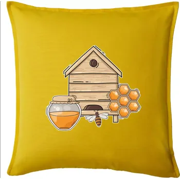 Polštář Včelí úly - Polštář 50x50 - 50x50 - Pouze potah ( Žlutá )