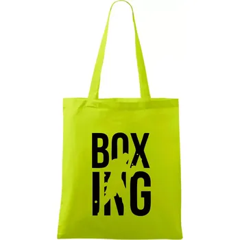 Nápis Boxing - Taška bavlněná - 42 x 38 cm ( Limetková )
