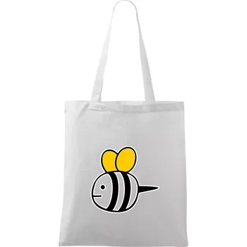 Včelka kreslená - Taška bavlněná - 42 x 38 cm ( Bílá )