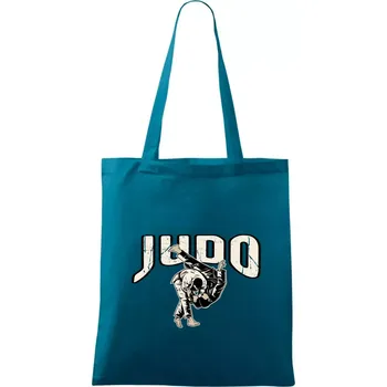 Nákupní taška Judo v boji - Taška bavlněná - 42 x 38 cm ( Petrolejová )