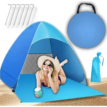 Stan Plážový stan XXL s automatickým umístěním a Stan Paraván děti, UV ochrana, 165x150x110cm