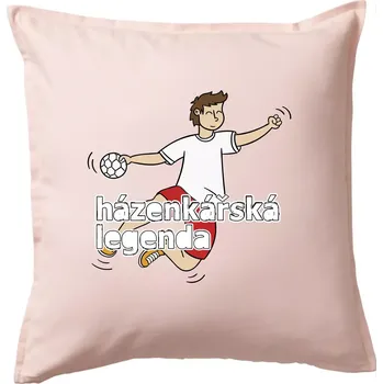 Polštář Házenkářská legenda - Polštář 50x50 - 50x50 - Pouze potah ( Světle růžová )