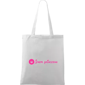 Jsem princezna (samotné) - Taška bavlněná - 42 x 38 cm ( Bílá )