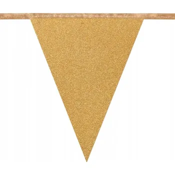 Glitrová papírová girlanda zlatá silvestrovská