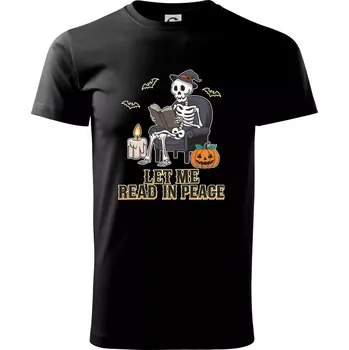 Pánské tričko Let me read in peace - Triko extra velké (5-8XL) - 6XL ( Černá )