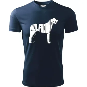 Chlapecké oblečení Vlkodav nápis v těle - Dětské triko sportovní (dresovina) - 158 cm/12 let ( Námořní modrá (velmi tmavá - téměř černá) )