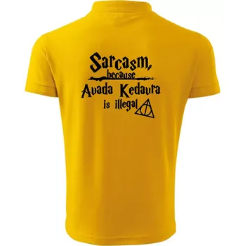 Pánská košile Harry - Sarcasm, because Avada Kedavra is illegal - Polokošile pánská Pique Polo 203 - 5XL ( Žlutá )
