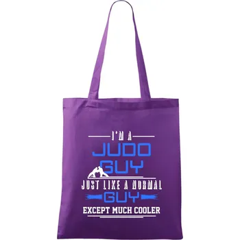 Nákupní taška Judo Guy - Taška bavlněná - 42 x 38 cm ( Fialová )