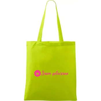 Jsem princezna (samotné) - Taška bavlněná - 42 x 38 cm ( Limetková )