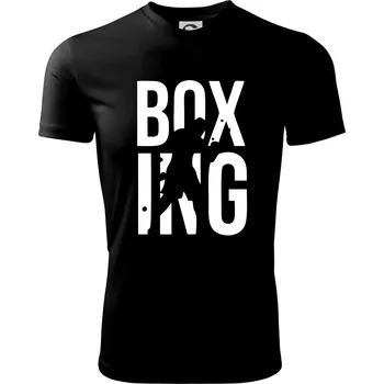 Nápis Boxing - Dětské triko sportovní (dresovina) - 158 cm/12 let ( Černá )