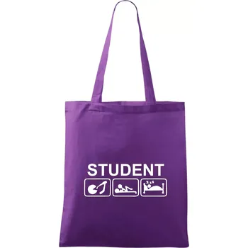 Pít užívat spát - student - Taška bavlněná - 42 x 38 cm ( Fialová )
