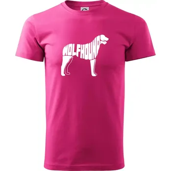 Pánská móda Vlkodav nápis v těle - Klasické pánské triko vyšší gramáže - L ( Purpurová )