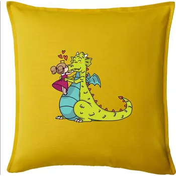 Polštář Princezna a drak - Polštář 50x50 - 50x50 - Pouze potah ( Žlutá )