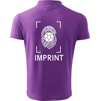 Pánská košile Házená imprint - Polokošile pánská Pique Polo 203 - 2XL ( Fialová )