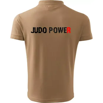 Pánská košile Judo power - Polokošile pánská Pique Polo 203 - 5XL ( Písková )