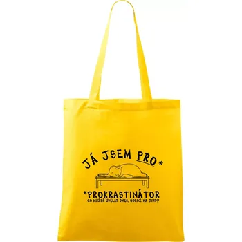Ja jsem PRO - prokrastinace - Taška bavlněná - 42 x 38 cm ( Žlutá )