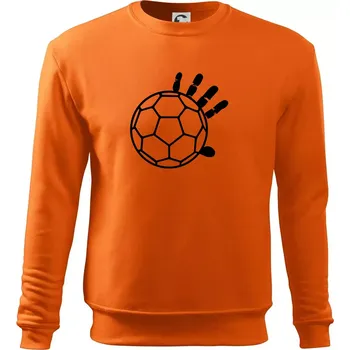 Pánská mikina Házená míč ruka - Mikina Essential pánská - S ( Oranžová )