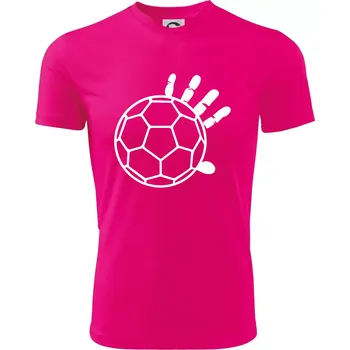 Házená míč ruka - Dětské triko sportovní (dresovina) - 158 cm/12 let ( Neon Pink )