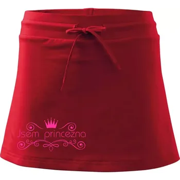 Dámská sukně Jsem princezna - Vintage - Sportovní sukně - two in one - L ( Červená )
