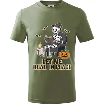 Dětská móda Let me read in peace - Tričko dětské bavlněné - 104-110cm / 3-4 roky ( Khaki )