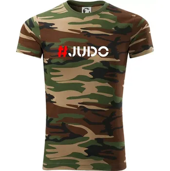 Pánské oblečení Judo Hashtag - Army CAMOUFLAGE - L ( Hnědý maskáč )