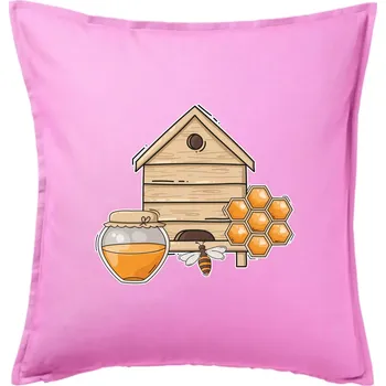 Polštář Včelí úly - Polštář 50x50 - 50x50 - Pouze potah ( Růžová )