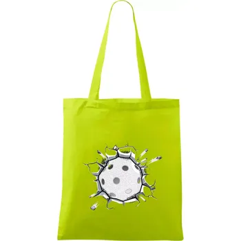 Florbal míč v triku - Taška bavlněná - 42 x 38 cm ( Limetková )