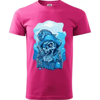 Pánská móda Starý mořský vlk - Klasické pánské triko vyšší gramáže - L ( Purpurová )