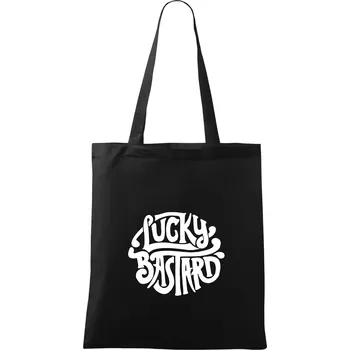 Nákupní taška Lucky Bastard - Taška bavlněná - 42 x 38 cm ( Černá )