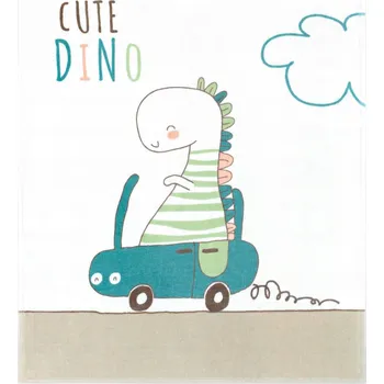 Dětská deka Dětská deka velurová 80x100 Dino béžová barevná Zwoltex