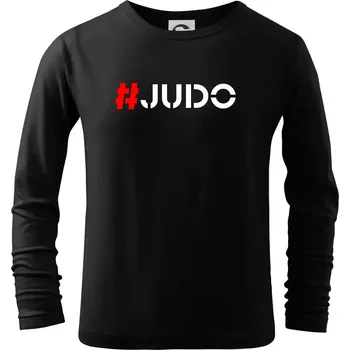 Chlapecké tričko Judo Hashtag - Triko dětské Long Sleeve - 122 cm/6 let ( Černá )