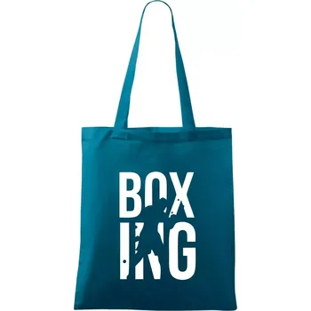 Nápis Boxing - Taška bavlněná - 42 x 38 cm ( Petrolejová )