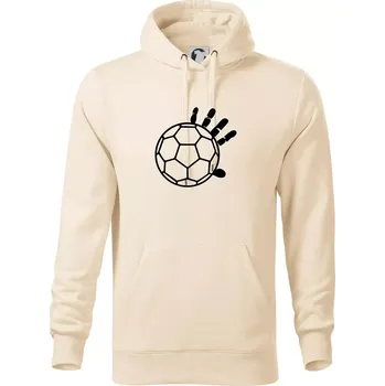 Pánská mikina Házená míč ruka - Mikina pánská Cape s kapucí - 5XL ( Mandlová )