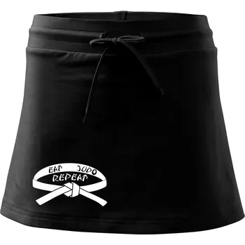 Dámské oblečení Judo eat repeat - Sportovní sukně - two in one - M ( Černá )