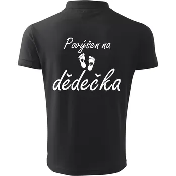 Pánská košile Povýšen na dědečka - Polokošile pánská Pique Polo 203 - 4XL ( Dřevěné uhlí )